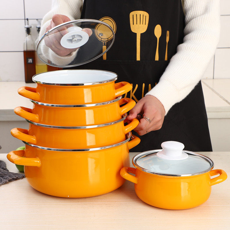 Baby Food Oats - Thick Enamel Soup Pot, Noodle Pot,