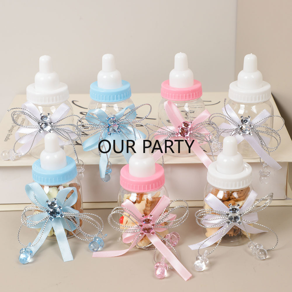 Baby Food Bottle - 6/12Pcs Plastic Feeding Bottle Bear Candy