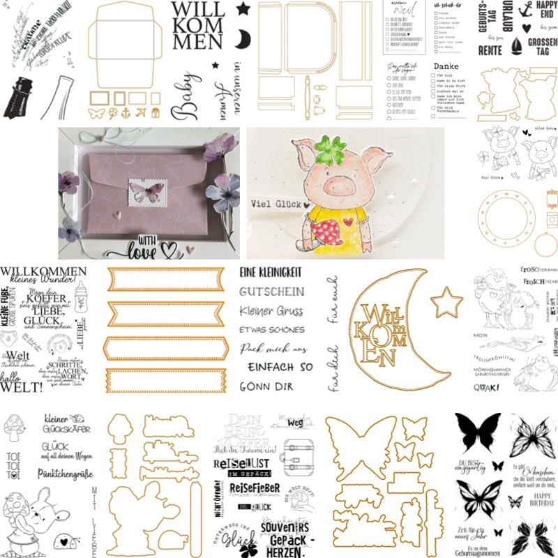 Baby Food Fruits - Baby Suitcase Stamps And Dies New