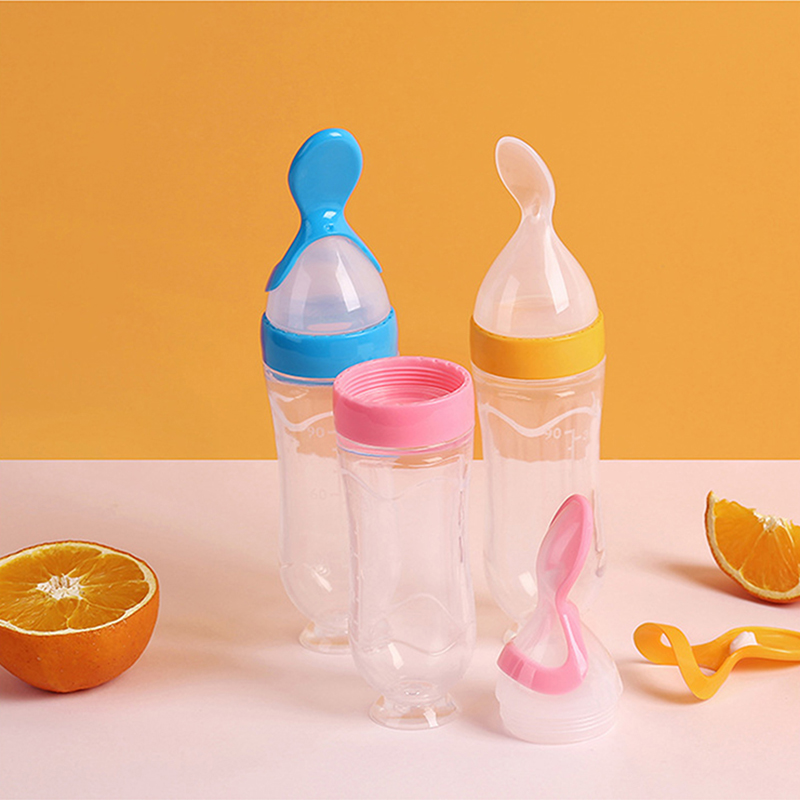 Baby Food Jars - Squeezing Feeding Bottle Silicone Newborn Baby