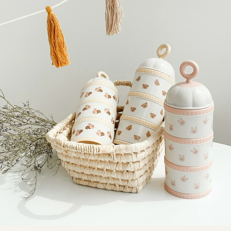 Baby Food Bottle - Cute Bear Milk Powder Box Baby
