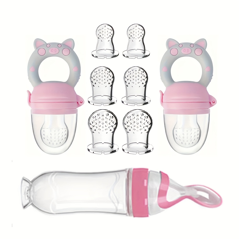 Baby Food Jars - 9pcs Feeding Cutlery:1 Silicone Feeding Bottle