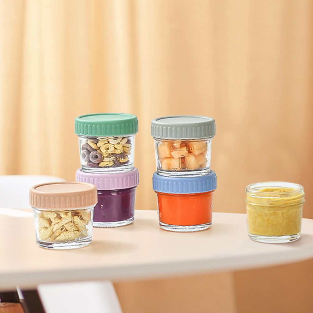6pcs Mason Jar Glass Baby Food - Baby Food Jars ulasan dan harga