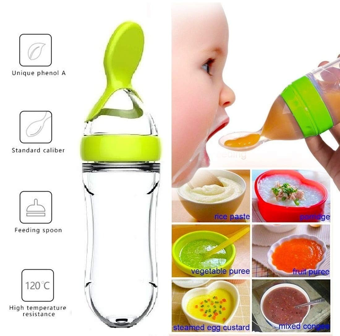 Squeezing Feeding Bottle Cup S - Baby Food Jars ulasan dan harga