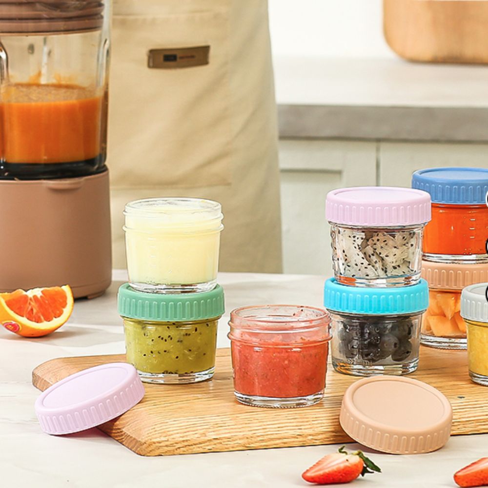 6pcs Mason Jar Glass Baby Food - Baby Food Jars ulasan dan harga