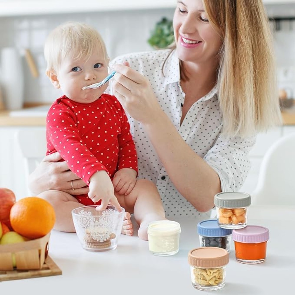 6pcs Mason Jar Glass Baby Food - Baby Food Jars ulasan dan harga