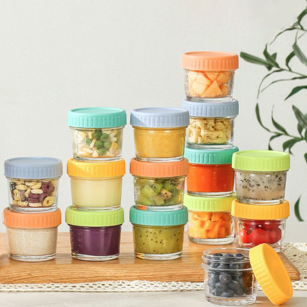 6pcs Glass Baby Food Jar Reusa - Baby Food Jars ulasan dan harga