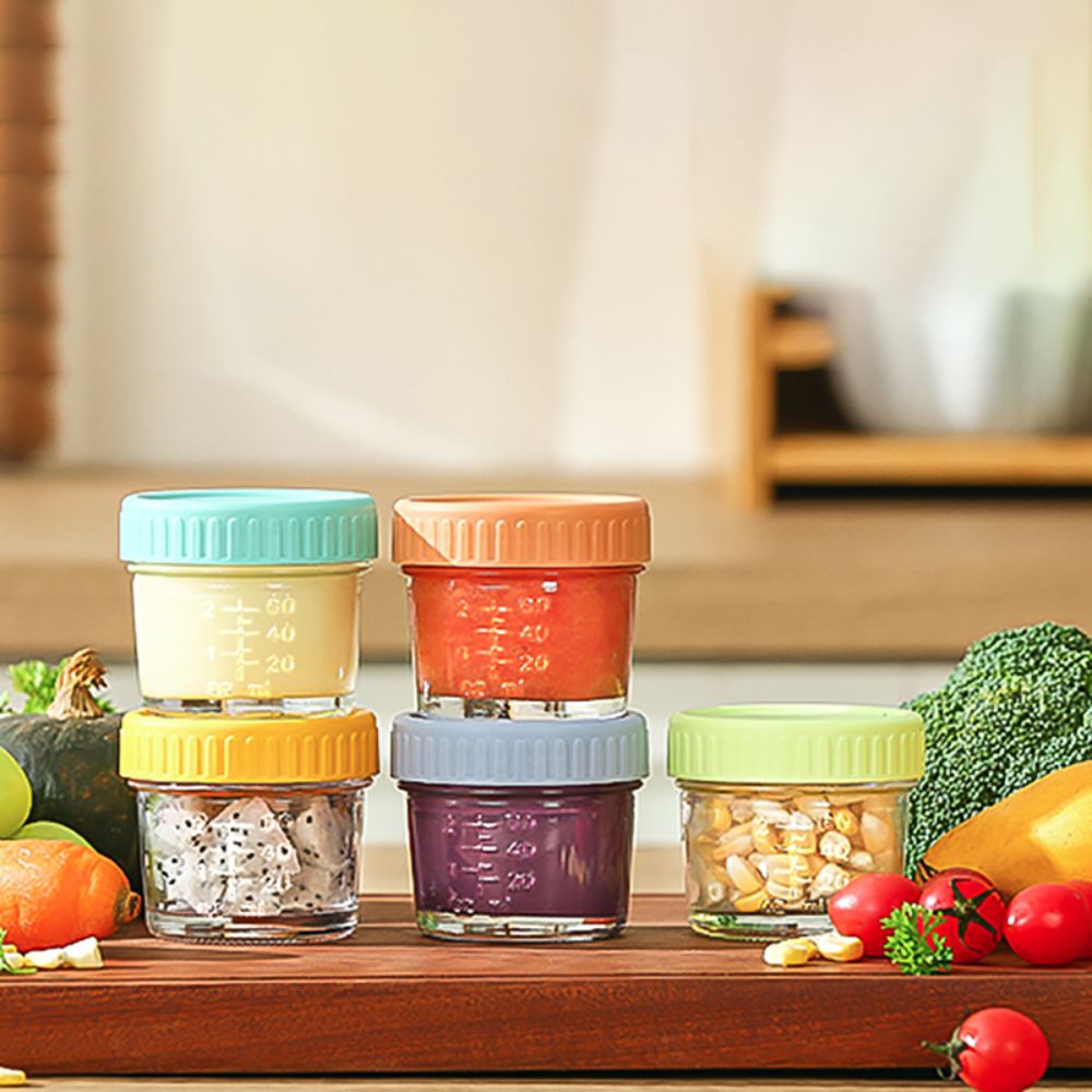 6pcs Glass Baby Food Jar Reusa - Baby Food Jars ulasan dan harga