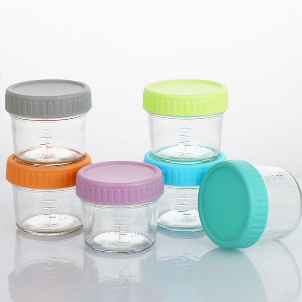6pcs Glass Baby Food Jar Reusa - Baby Food Jars ulasan dan harga