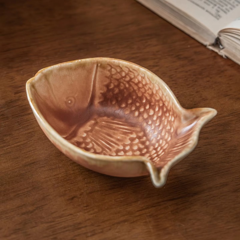 Creative Fish Shape Ceramic Bo - Baby Food In Restaurant ulasan dan harga