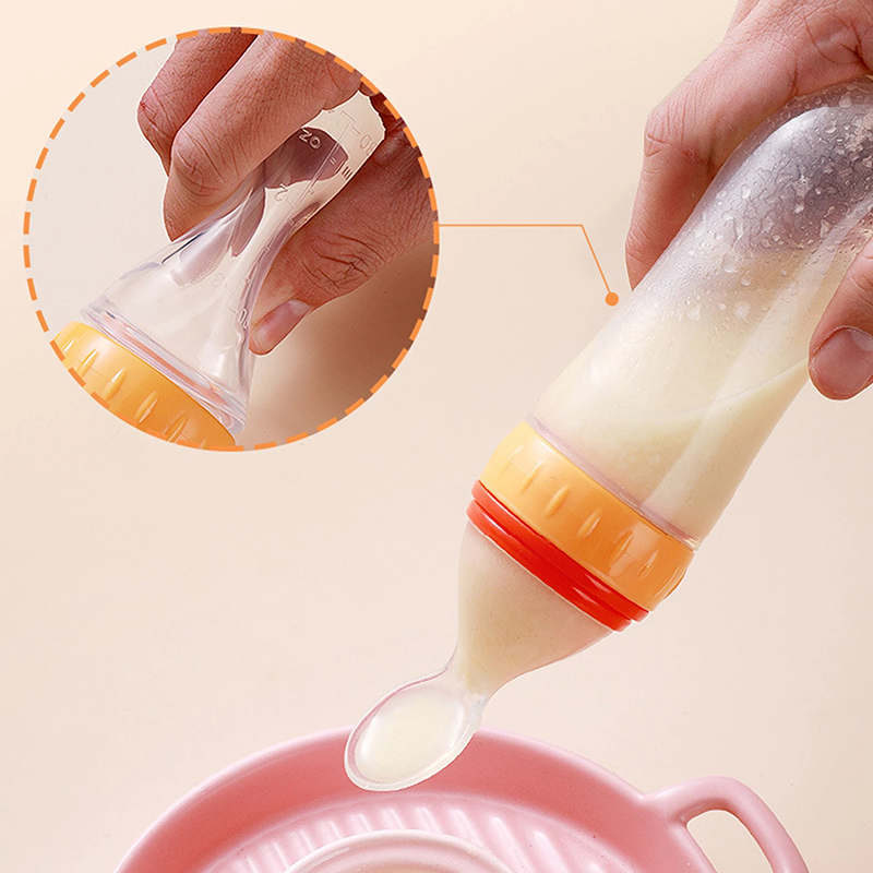 Squeezing Feeding Bottle Silic - Baby Food Jars ulasan dan harga