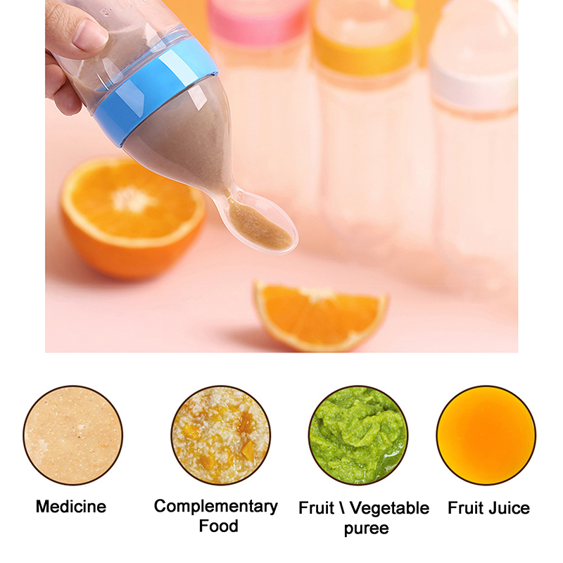 Squeezing Feeding Bottle Silic - Baby Food Jars ulasan dan harga