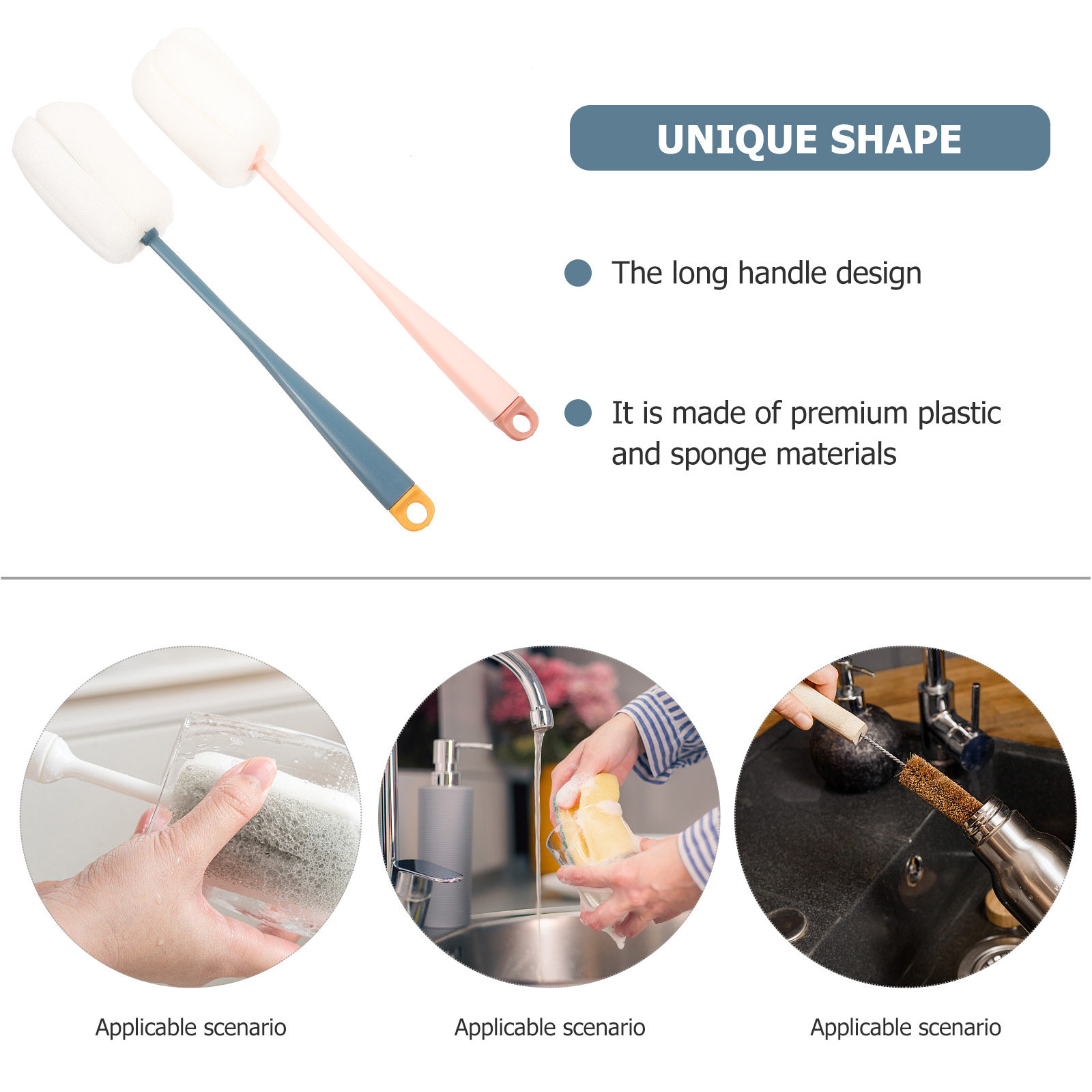 2Pcs Baby Bottle Brush Long Ha - Baby Food In Restaurant ulasan dan harga