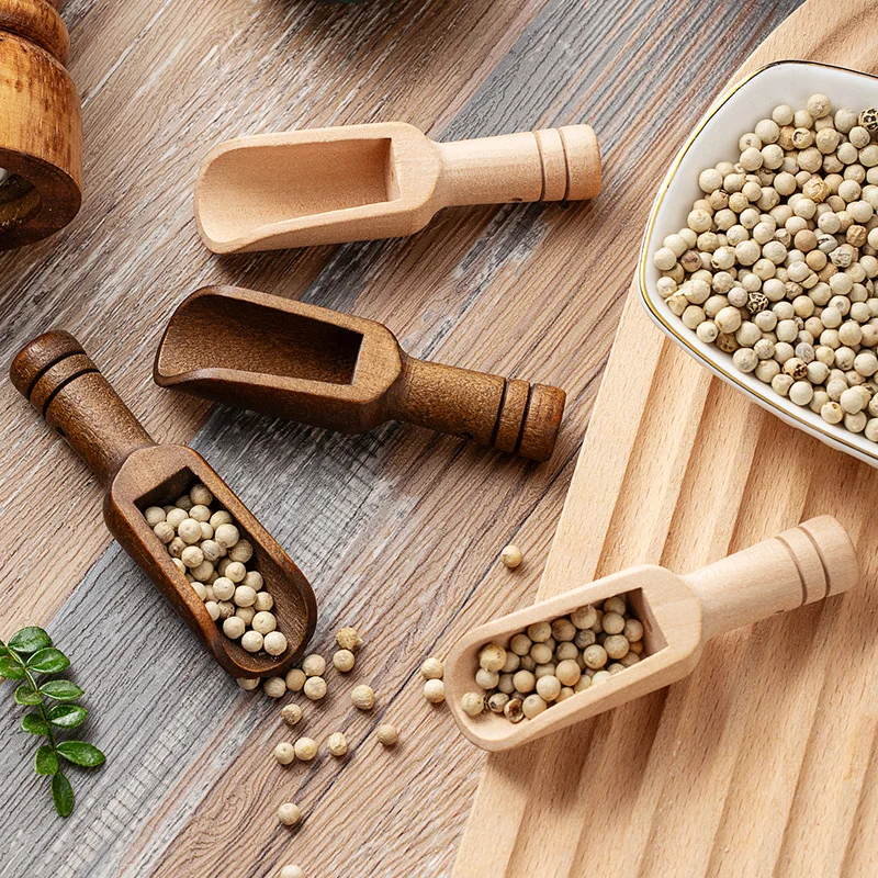 2/5PCS Wooden Coffee Scoop Set - Baby Food Oatmeal ulasan dan harga