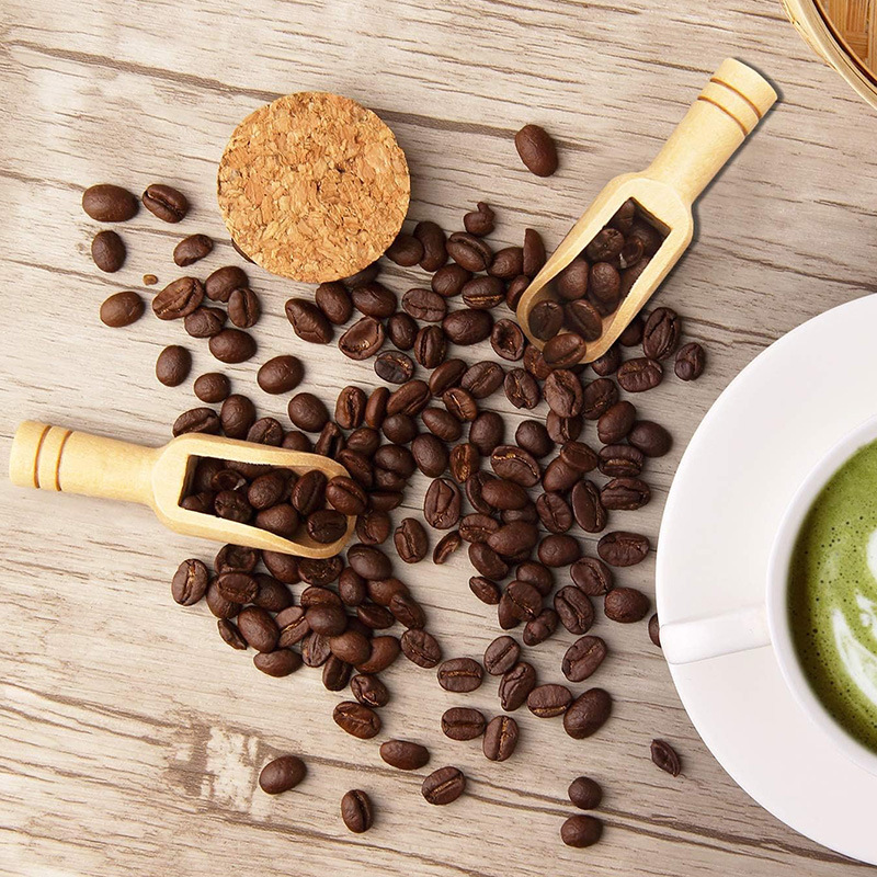 2/5PCS Wooden Coffee Scoop Set - Baby Food Oatmeal ulasan dan harga
