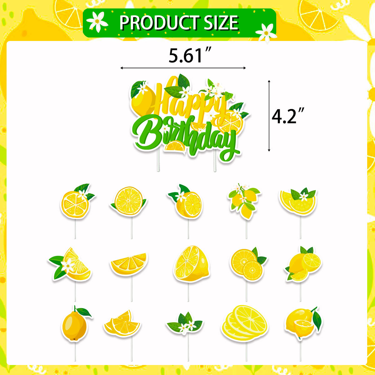 Lemon Cupcake Toppers Summer C - Baby Food Fruits ulasan dan harga