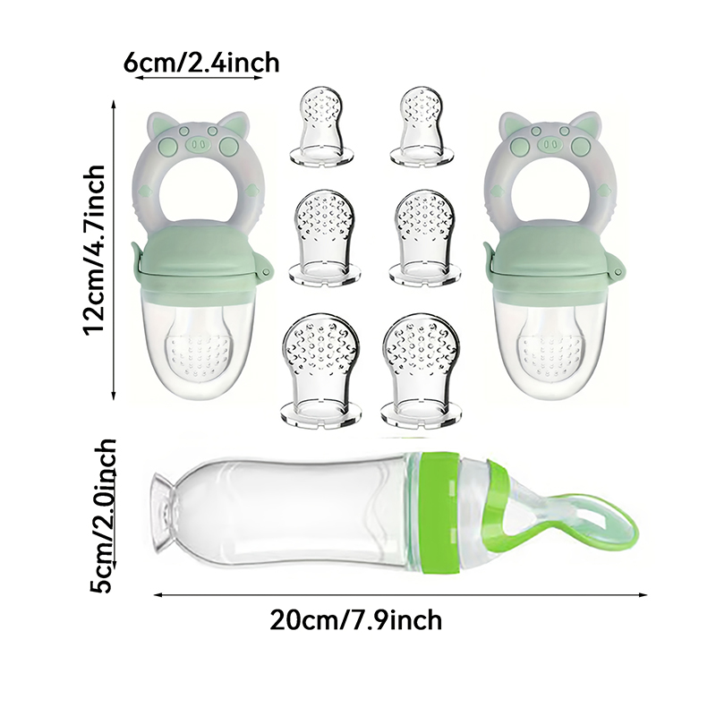 9pcs Feeding Cutlery:1 Silicon - Baby Food Jars ulasan dan harga