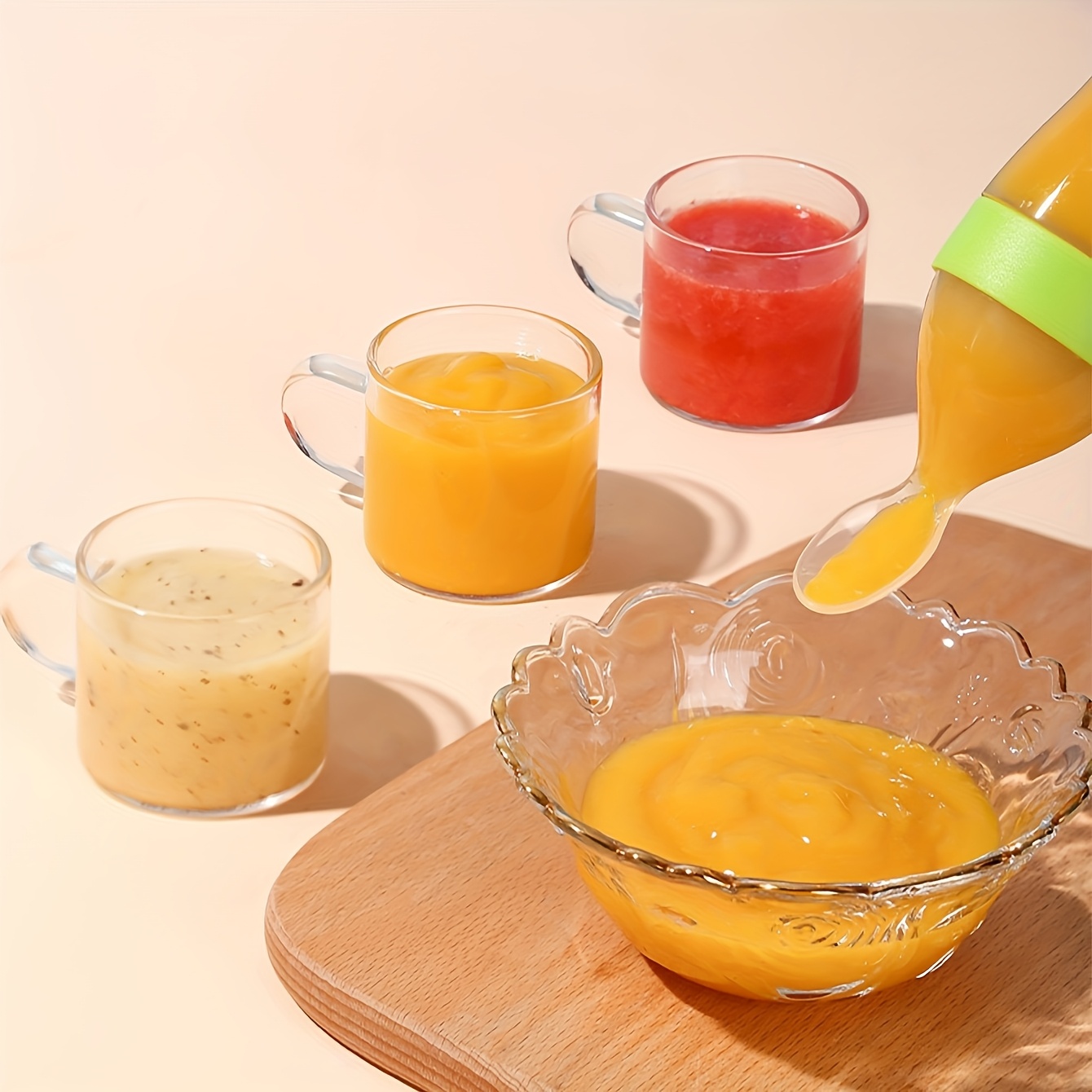 9pcs Feeding Cutlery:1 Silicon - Baby Food Jars ulasan dan harga