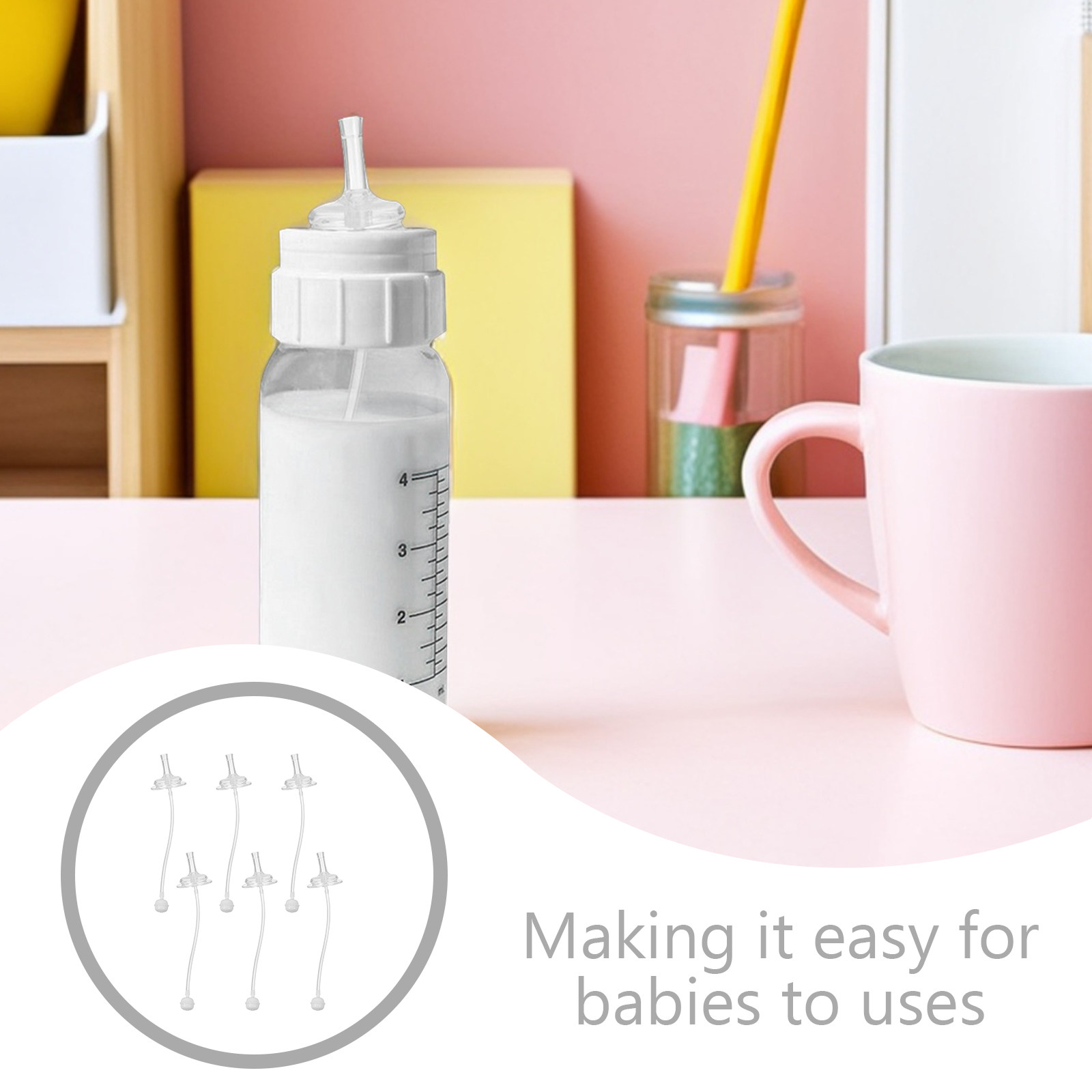 6Pcs Baby Bottle Straw Replace - Baby Food Bottle ulasan dan harga
